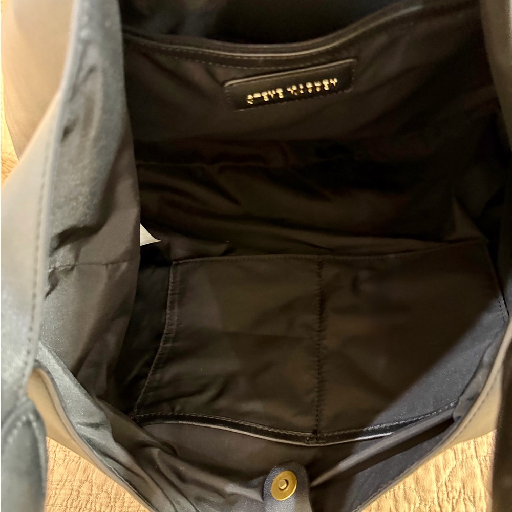 Steve Madden Black Slouchy Leather Shoulder Bag - Picture 4 of 11